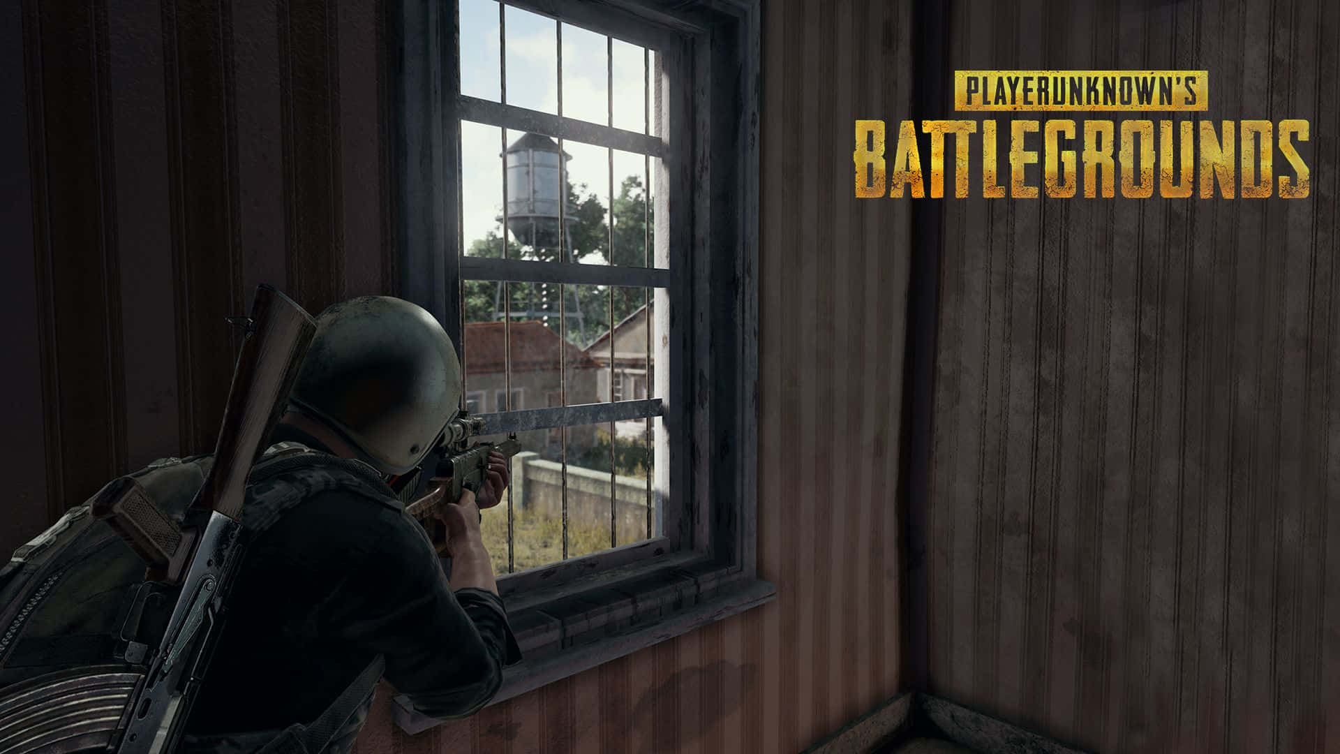 Pubg - A Man In A Window Looking Out Wallpaper