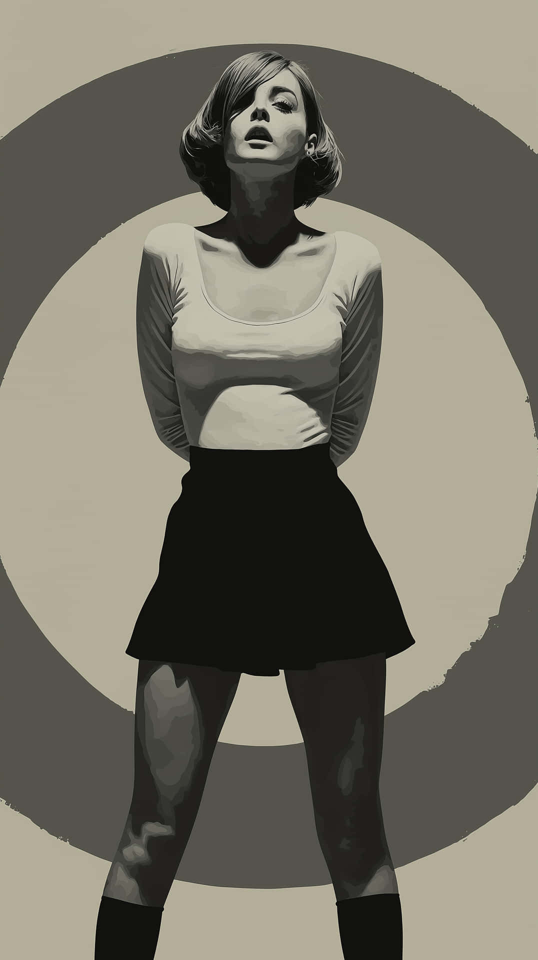 Playful Anime Art With Retro Vibes Wallpaper