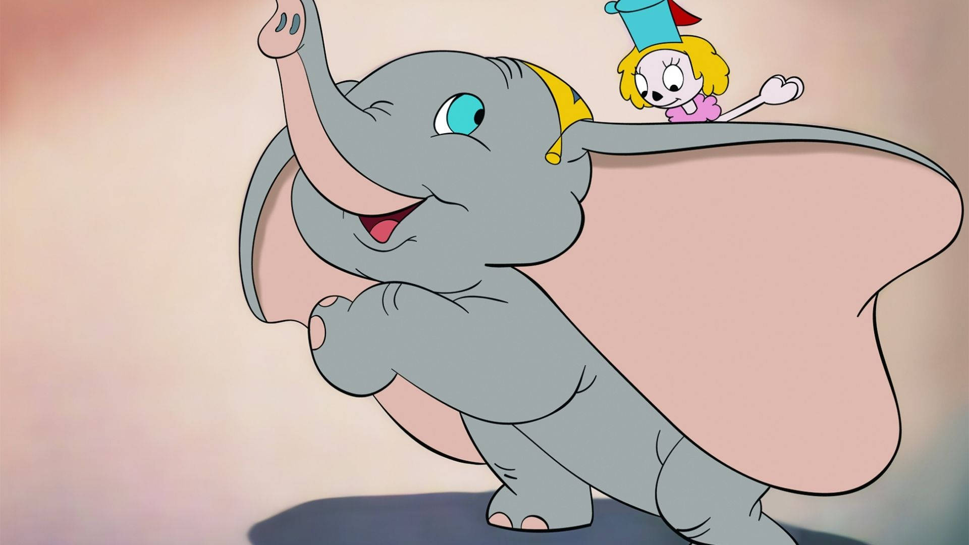 Playful Baby Dumbo Background