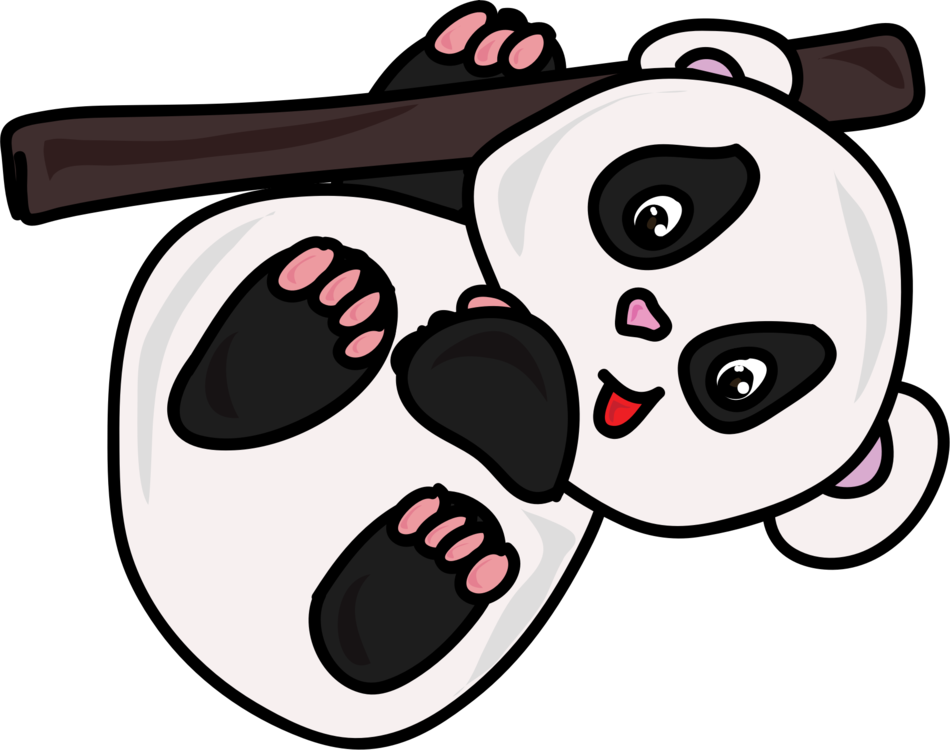 Playful Cartoon Panda PNG