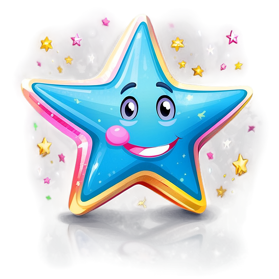 Playful Cartoon Star Png Ycg PNG