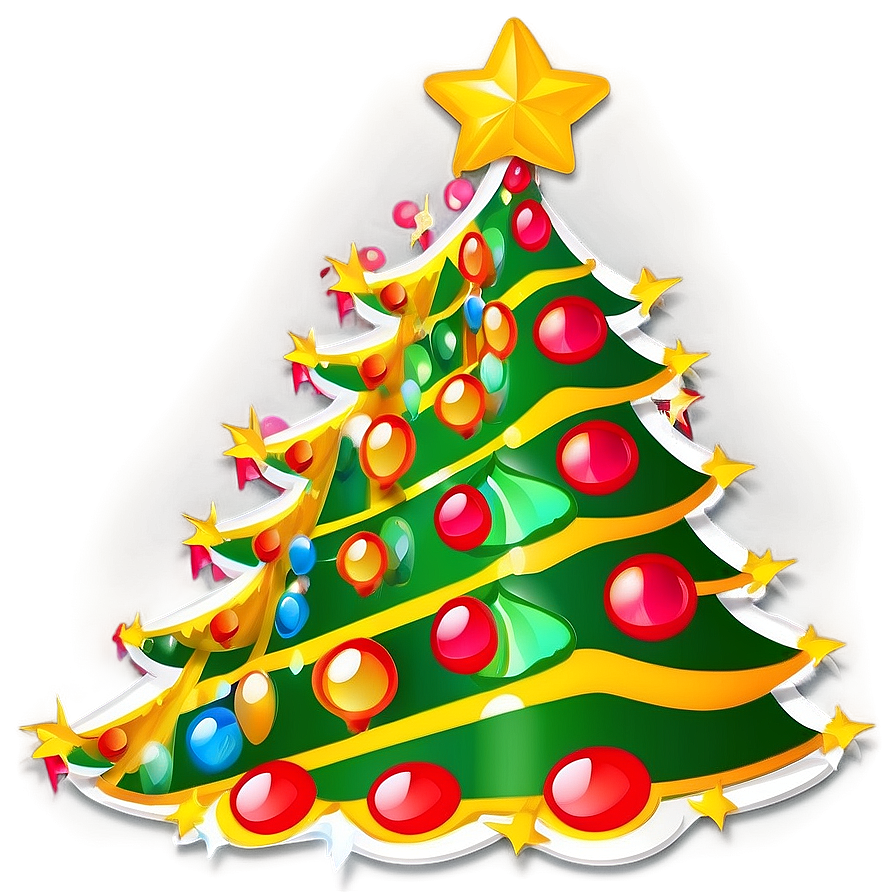 Playful Christmas Tree Design Png 06132024 PNG