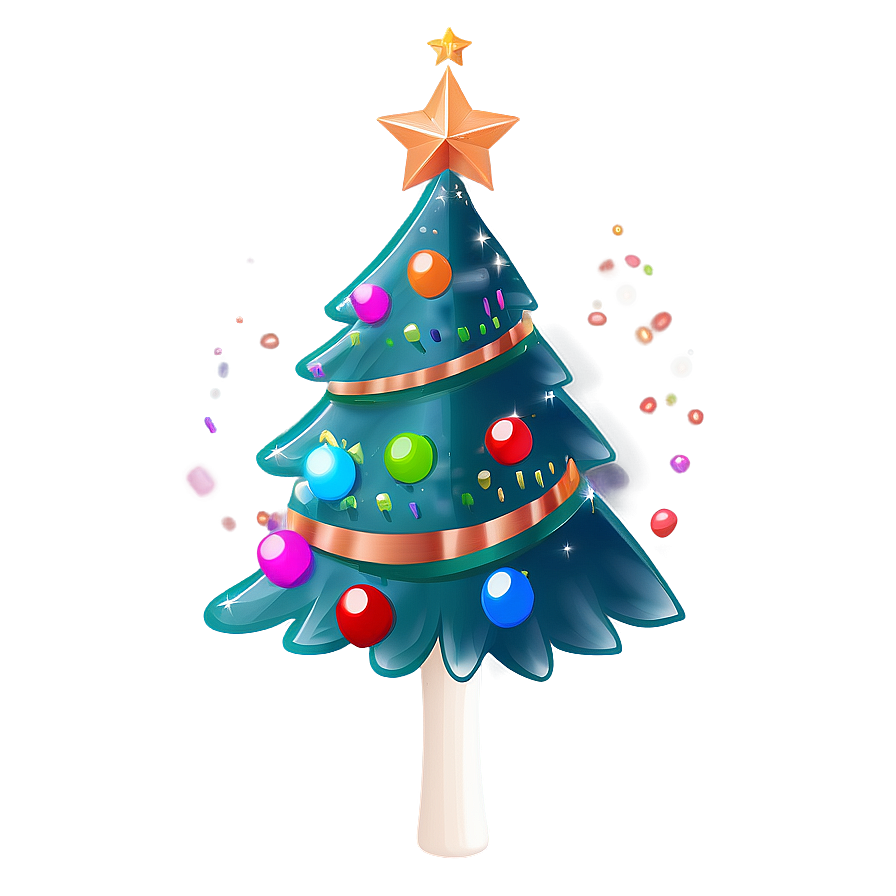 Playful Cute Christmas Tree Png 06252024 PNG
