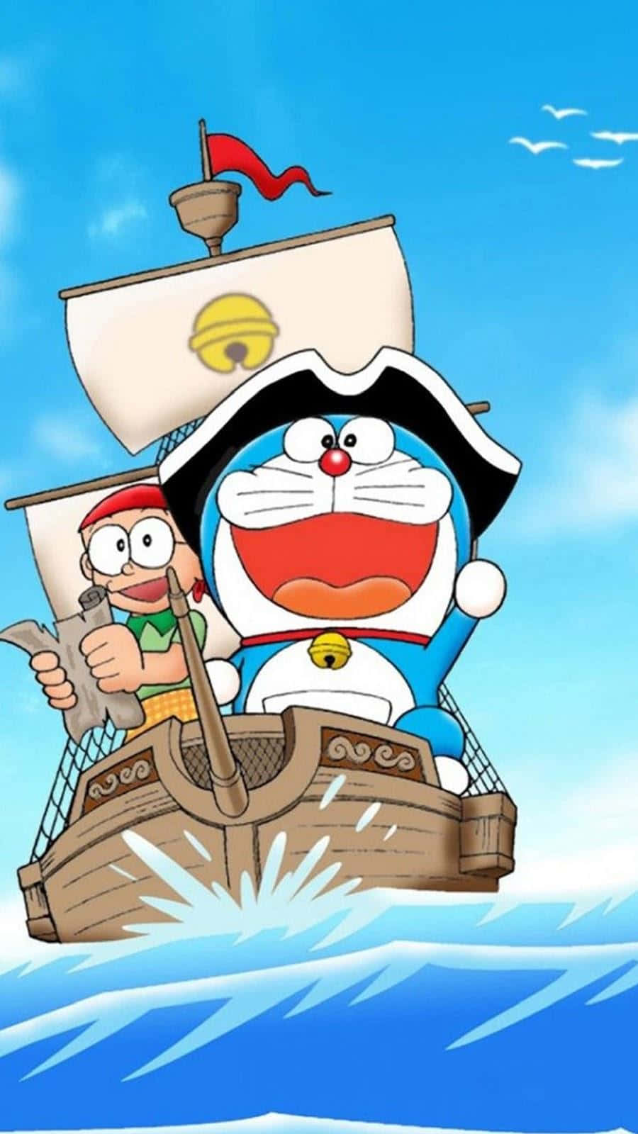 Playful Doraemon And Nobita In A Fun Adventure