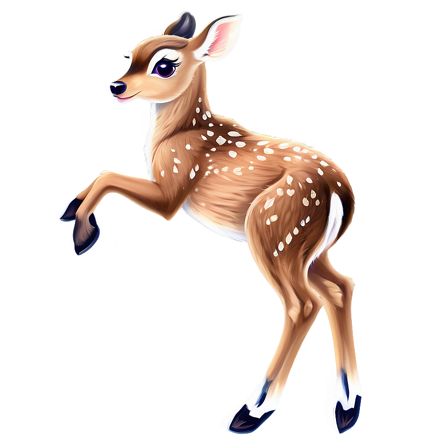 Playful Fawn Cartoon Png Gln48 PNG