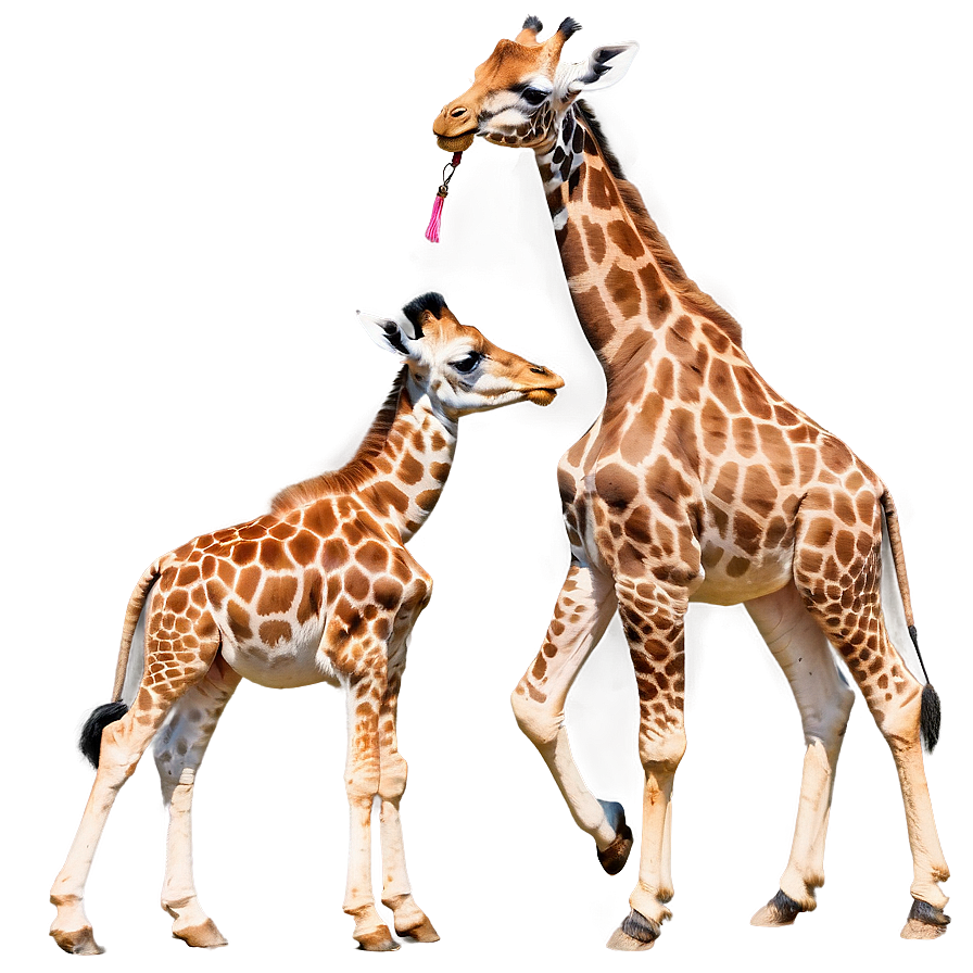 Playful Giraffe Calves Png Jjg38 PNG