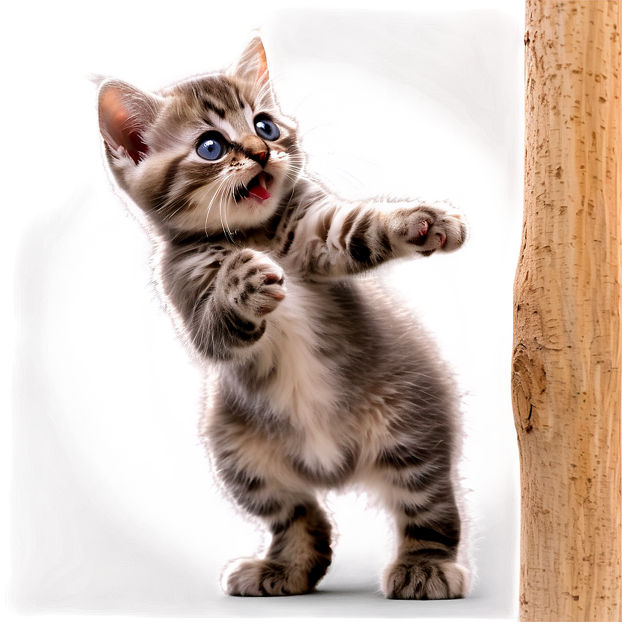 Playful Grey Kitten Png Xfn29 PNG