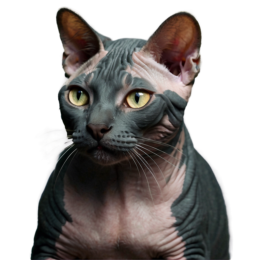 Playful Hairless Cat Png Des25 PNG