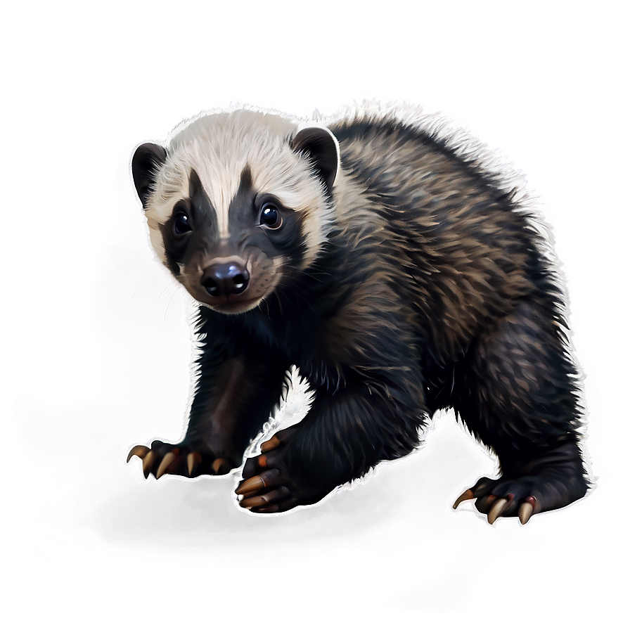 Playful Honey Badger Cub Png Kri PNG