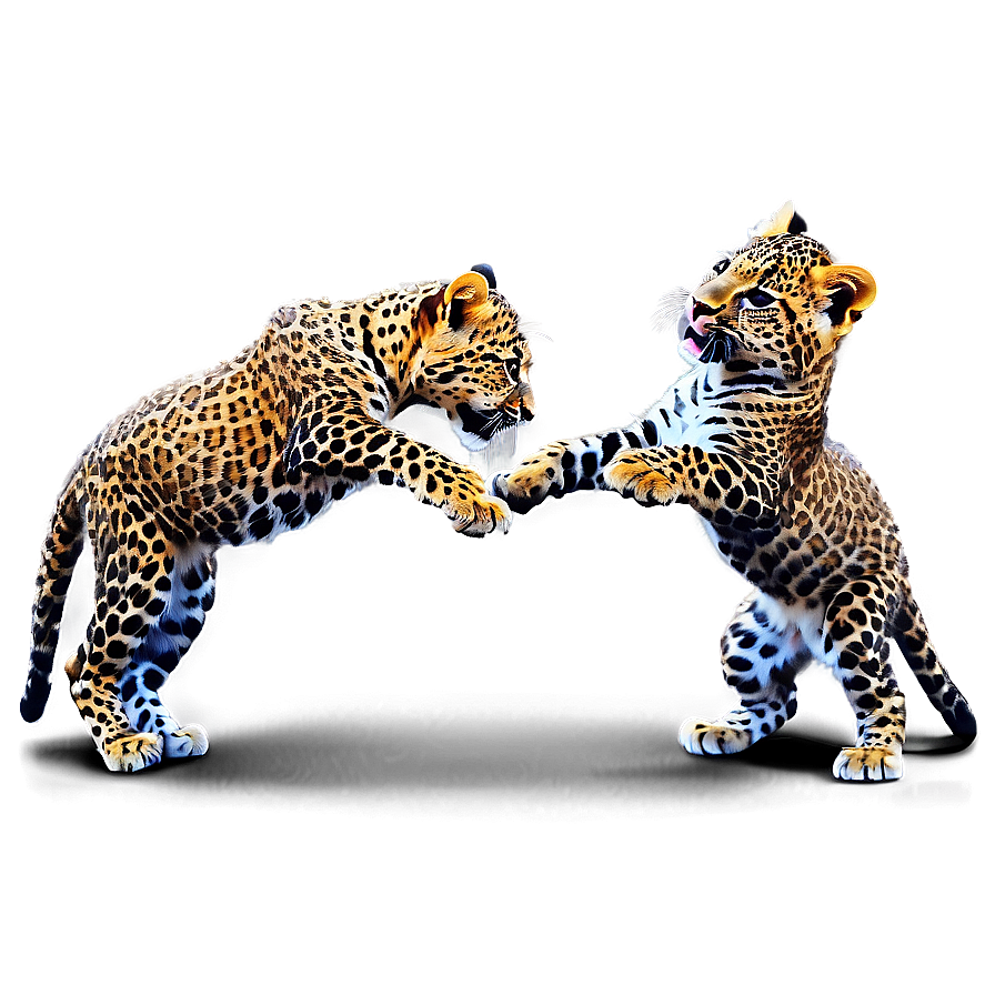 Playful Leopard Cubs Png Vll5 PNG