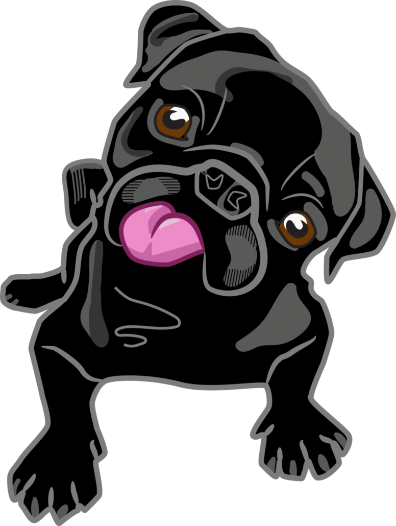 Playful Pug Cartoon PNG