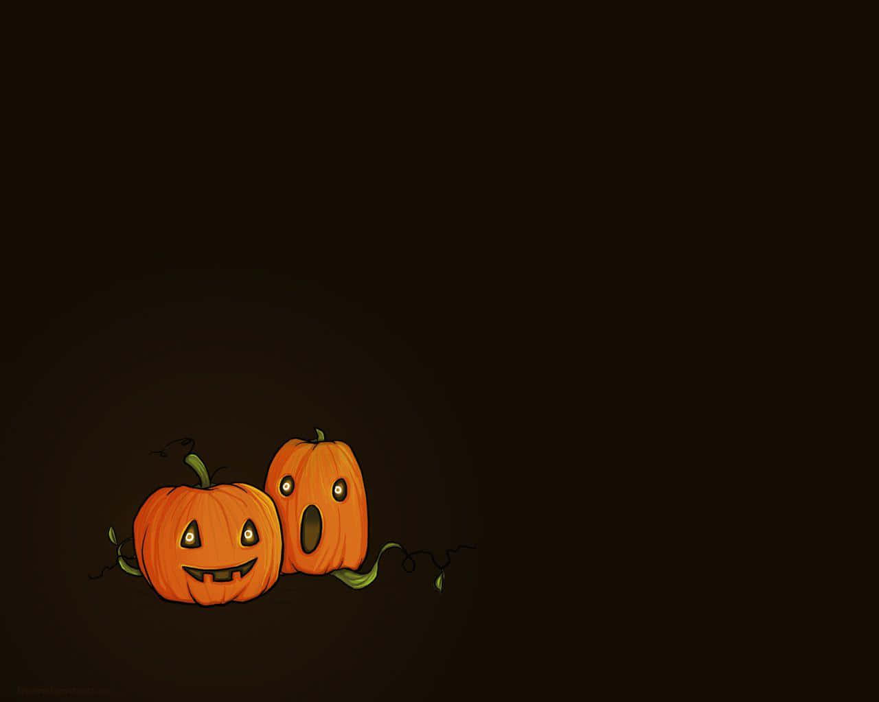 Playful_ Pumpkin_ Pals_ Halloween_ Background Wallpaper