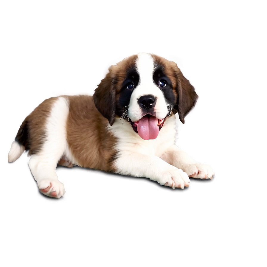 Playful Saint Bernard Puppies Png 06252024 PNG