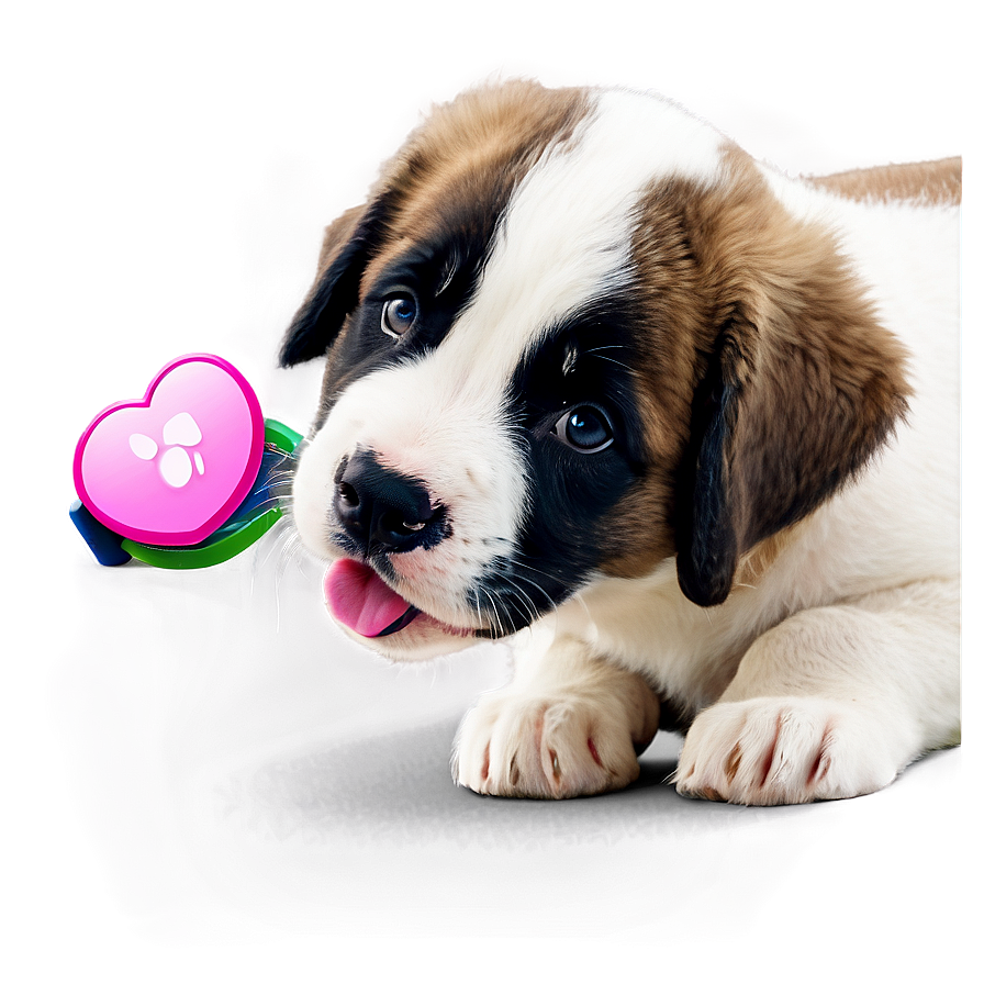 Playful Saint Bernard Puppies Png 06252024 PNG