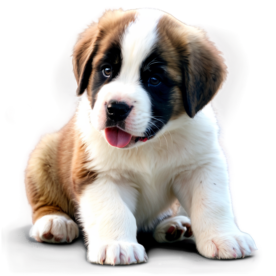 Playful Saint Bernard Puppies Png Mcw90 PNG