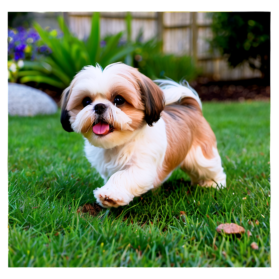 Playful Shih Tzu In Yard Png 45 PNG