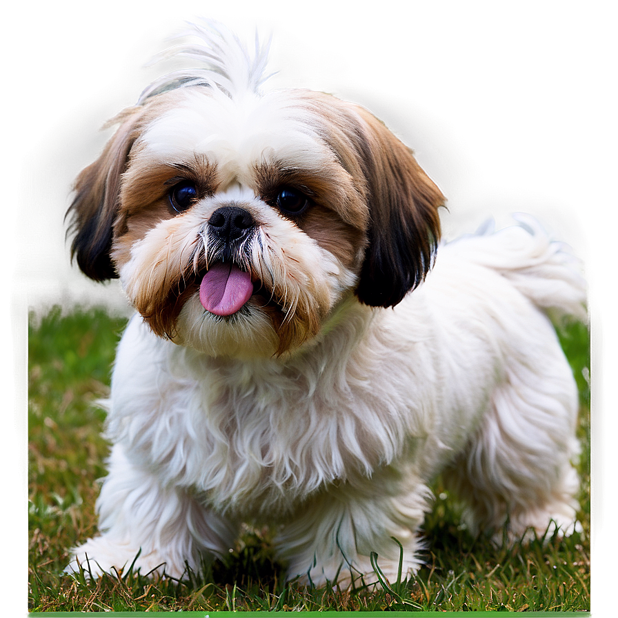 Playful Shih Tzu In Yard Png Pvb PNG