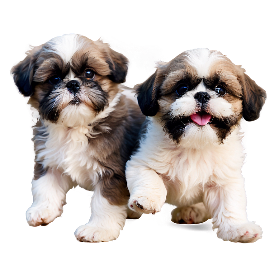 Playful Shih Tzu Puppies Png 52 PNG