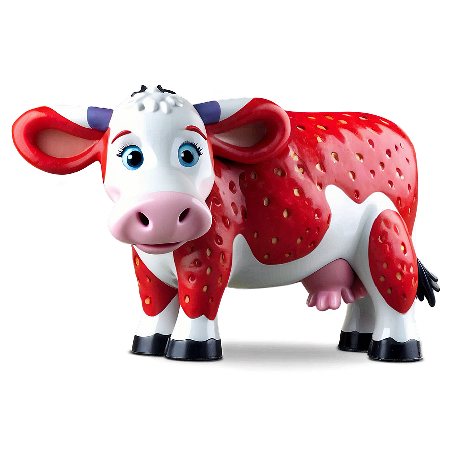 Playful Strawberry Cow Png Kuc PNG