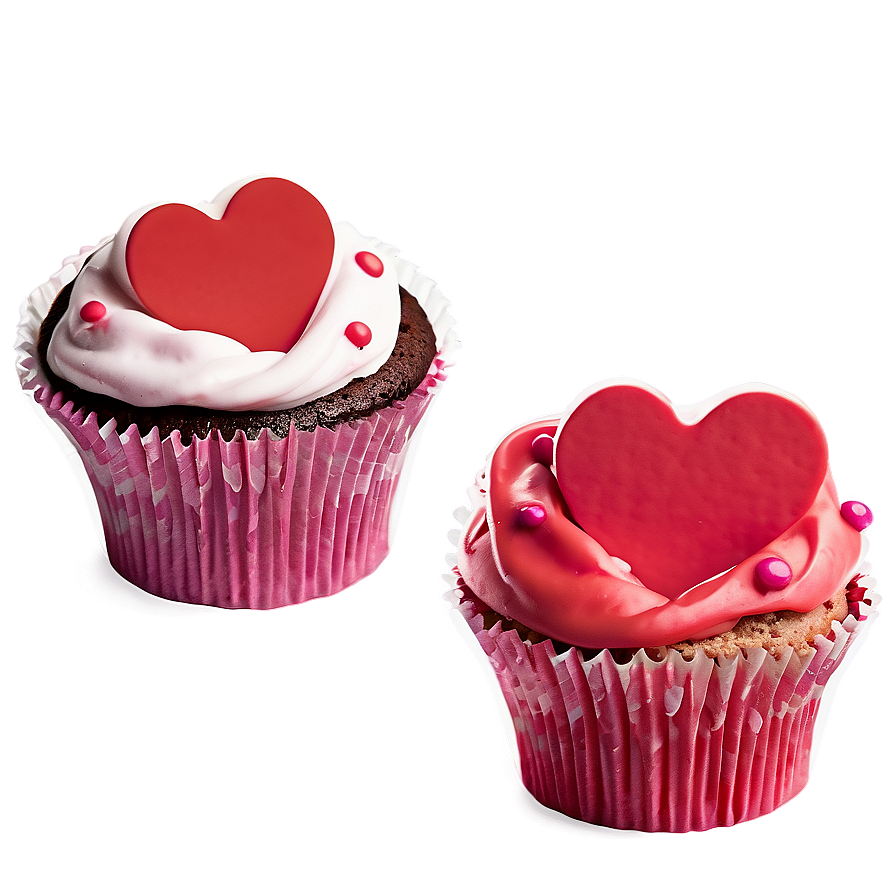 Playful Valentine's Day Cupcakes Png Gcj77 PNG