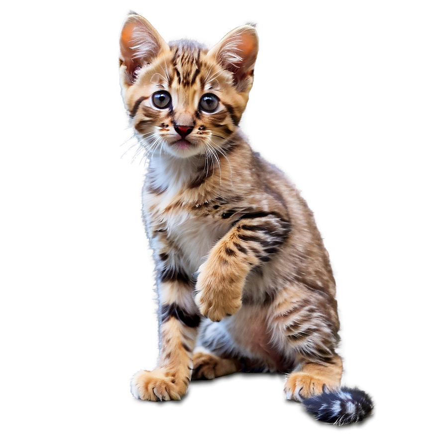 Playful Wildcat Kitten Png 06132024 PNG