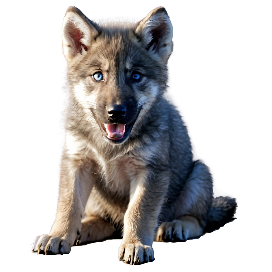 Download Playful Wolf Pups In Den Png 46 | Wallpapers.com