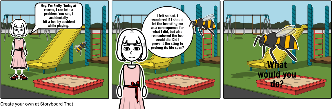 Playground Dilemma Comic Strip PNG