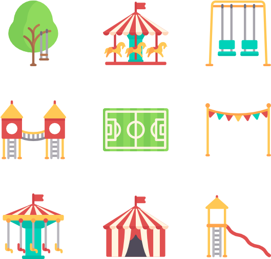 Playground Elements Vector Illustration PNG