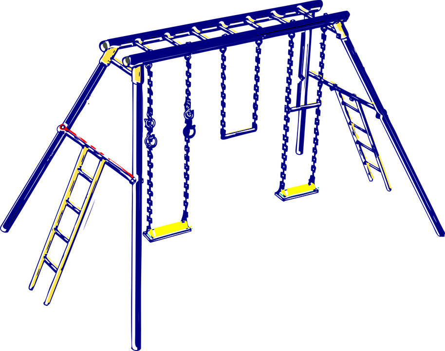 Playground Swing Set Illustration PNG