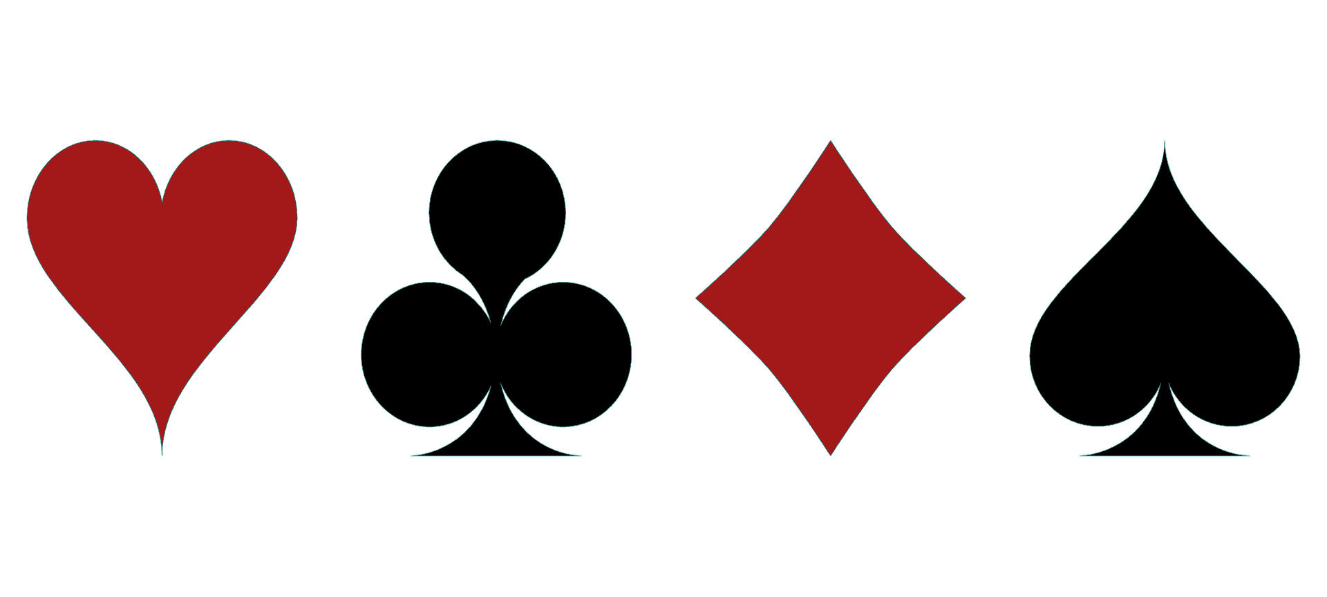 Playing Card Suits Vector PNG