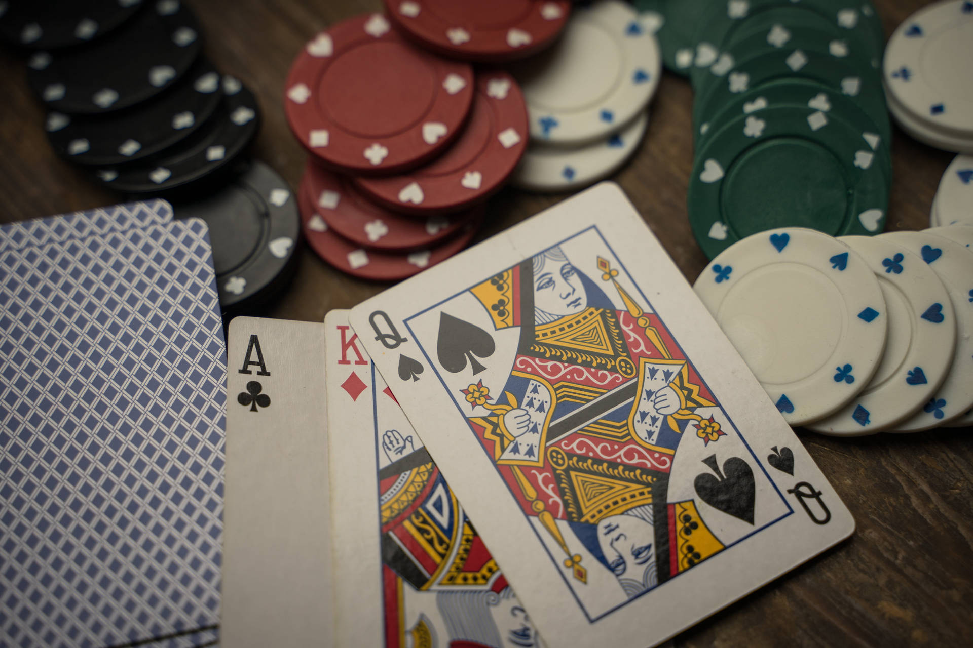 Spillekort Gambling Bord Tapet Wallpaper