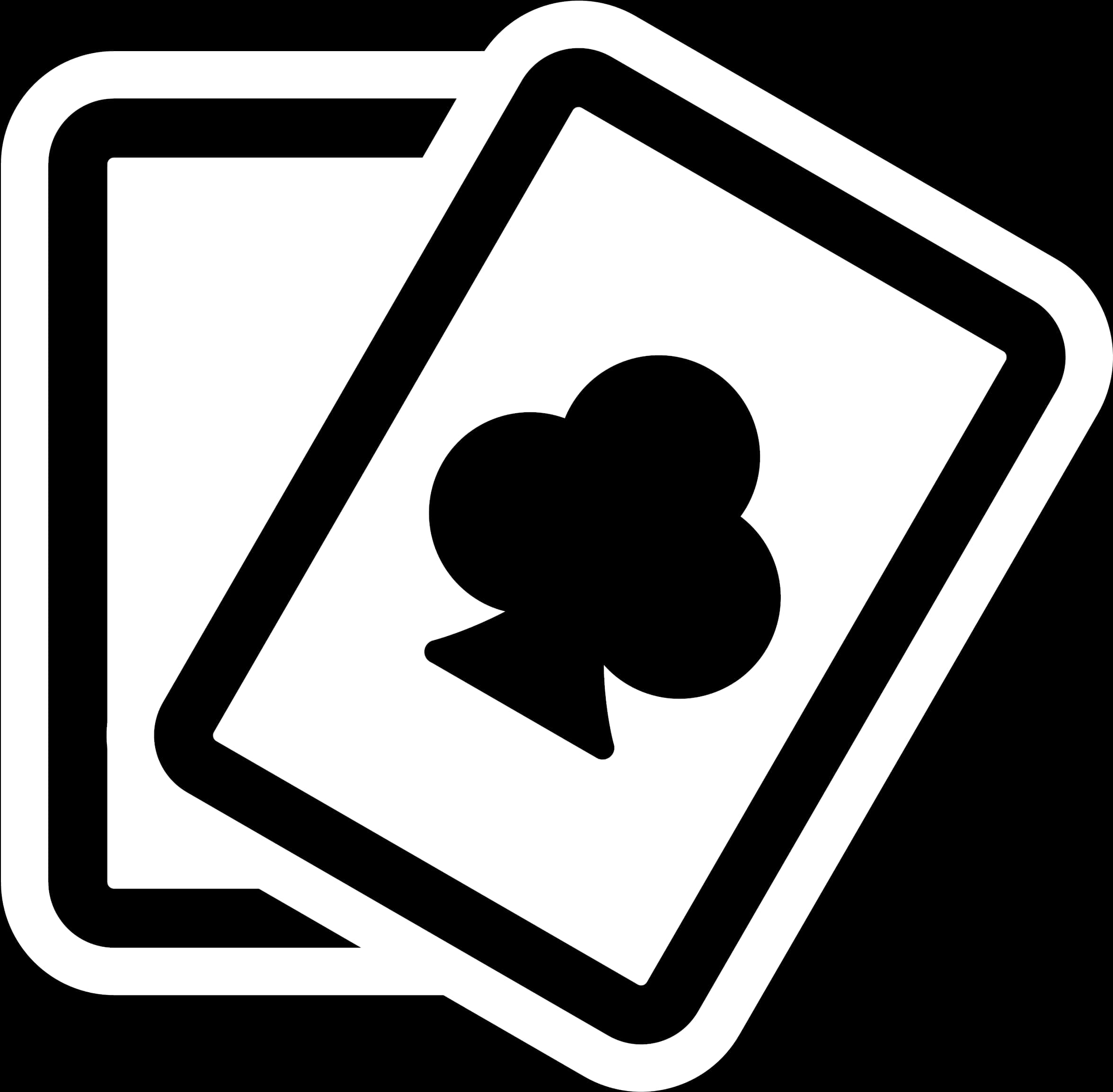 Playing Cards Icon Blackand White PNG