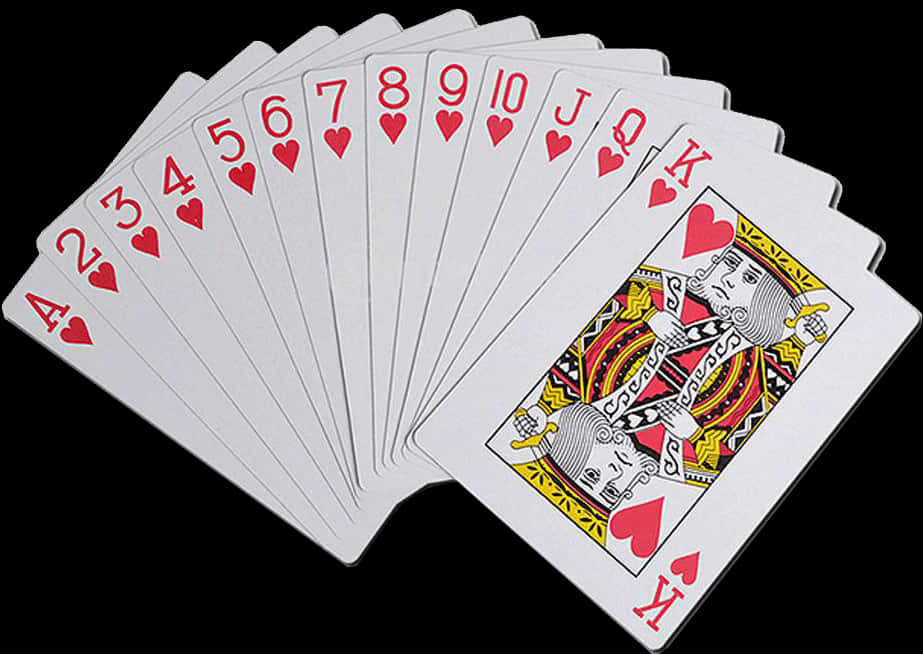 Download Playing Cards Spread Kingof Hearts | Wallpapers.com