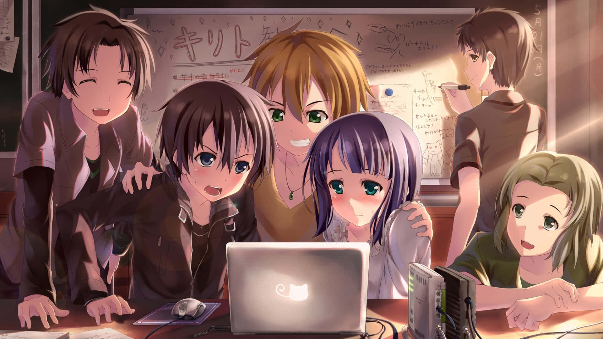 Spil med venner Gaming Anime Wallpaper
