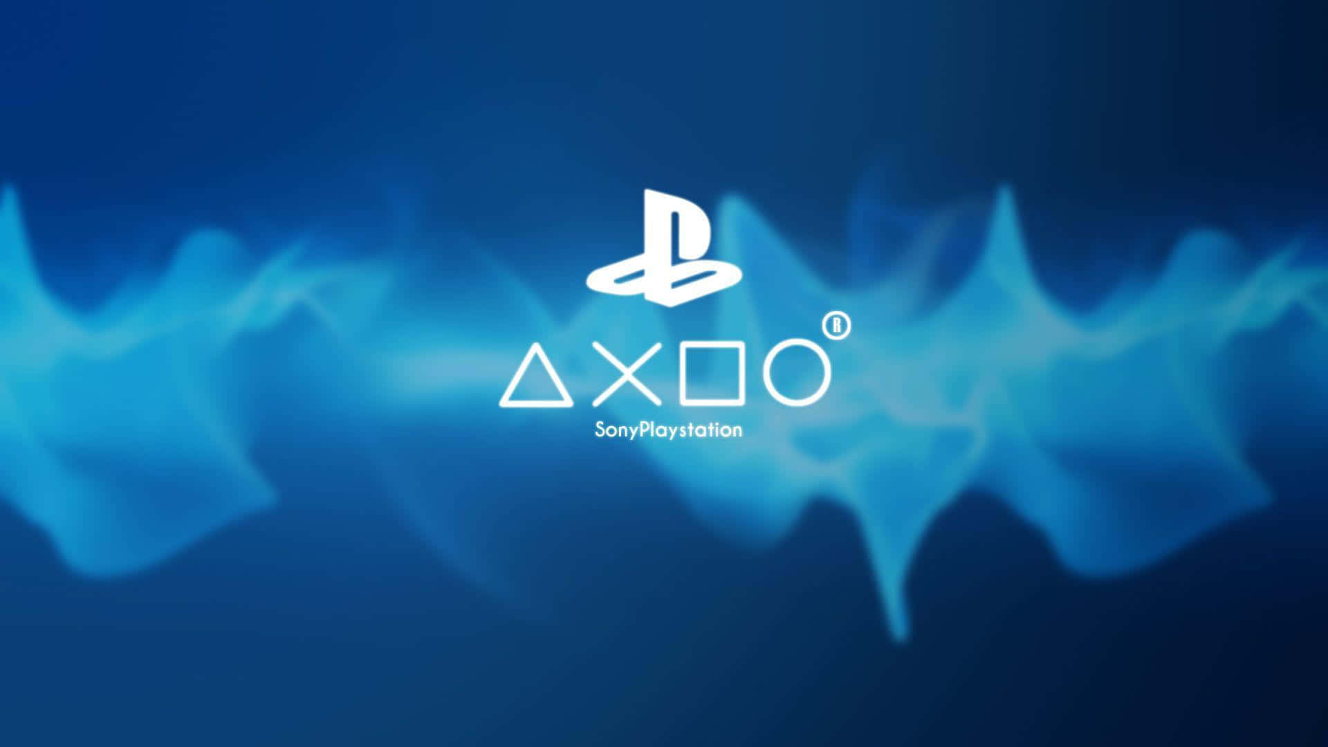 Enblå Bakgrund Med Playstation-logotypen