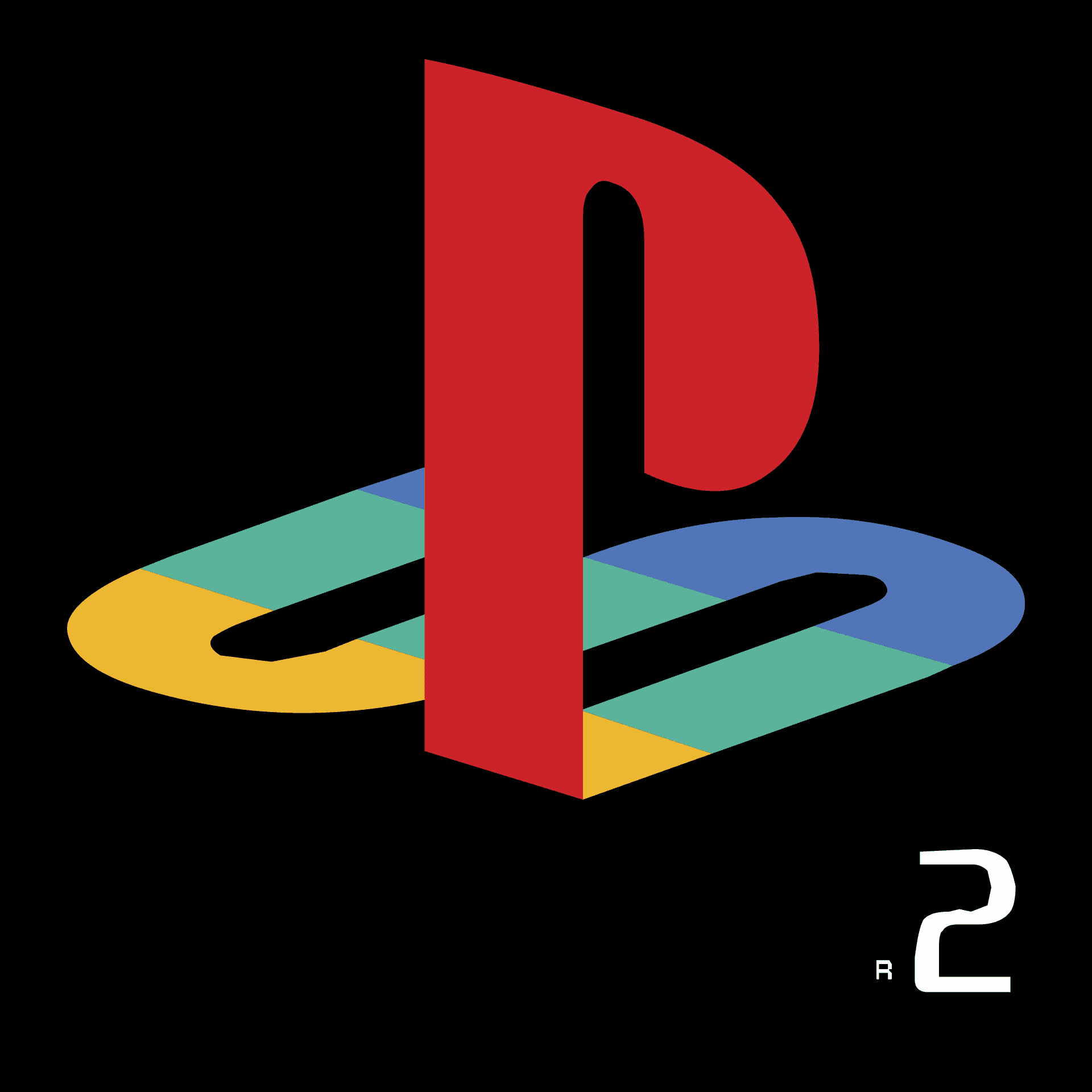 Einplaystation-logo Mit Einem Regenbogen-farben-logo