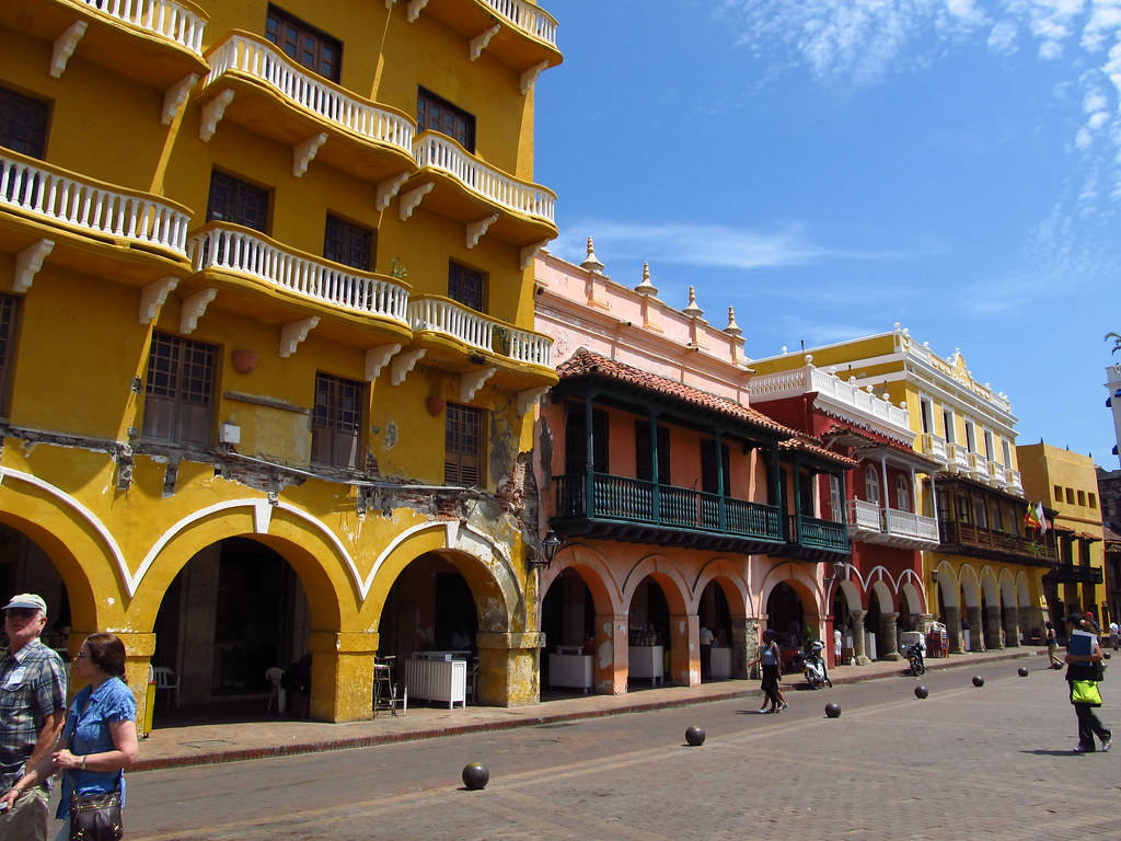 Plaza De Los Coches In Cartagena Wallpaper