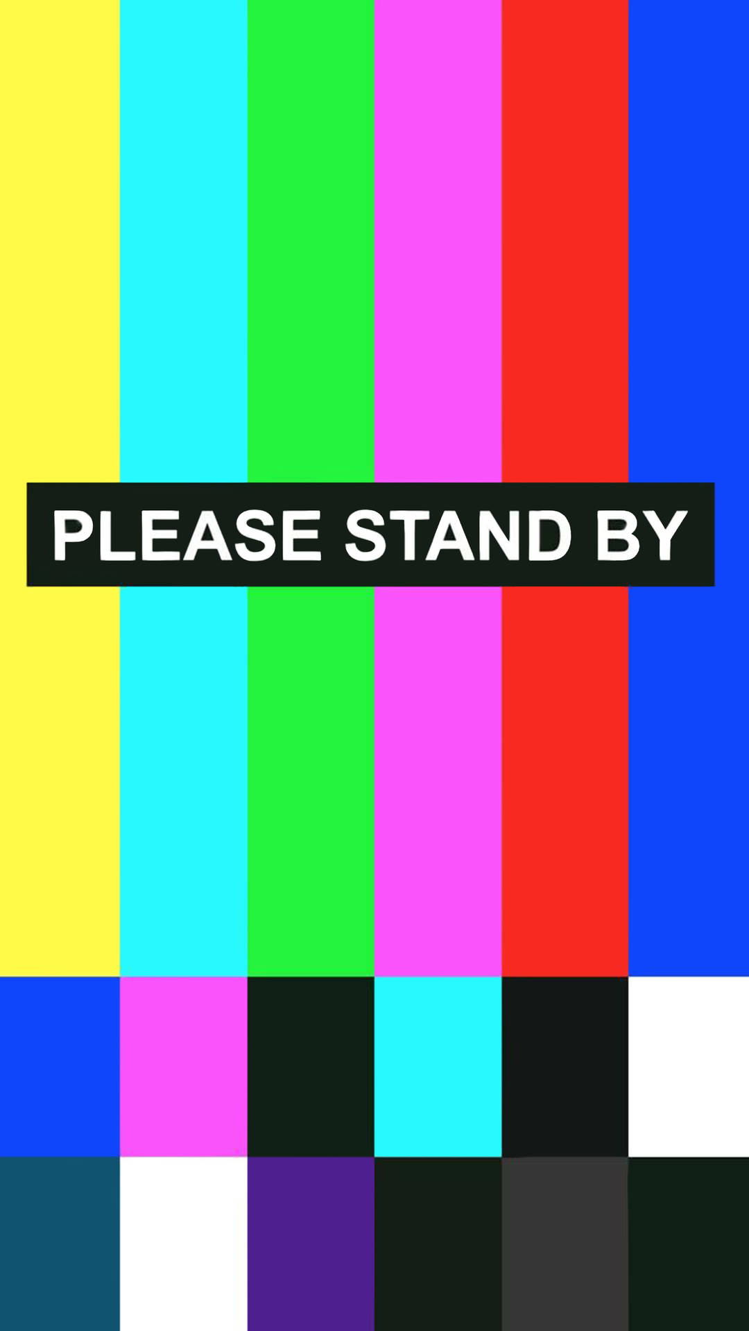 Please Stand By Bar Pattern Wallpaper