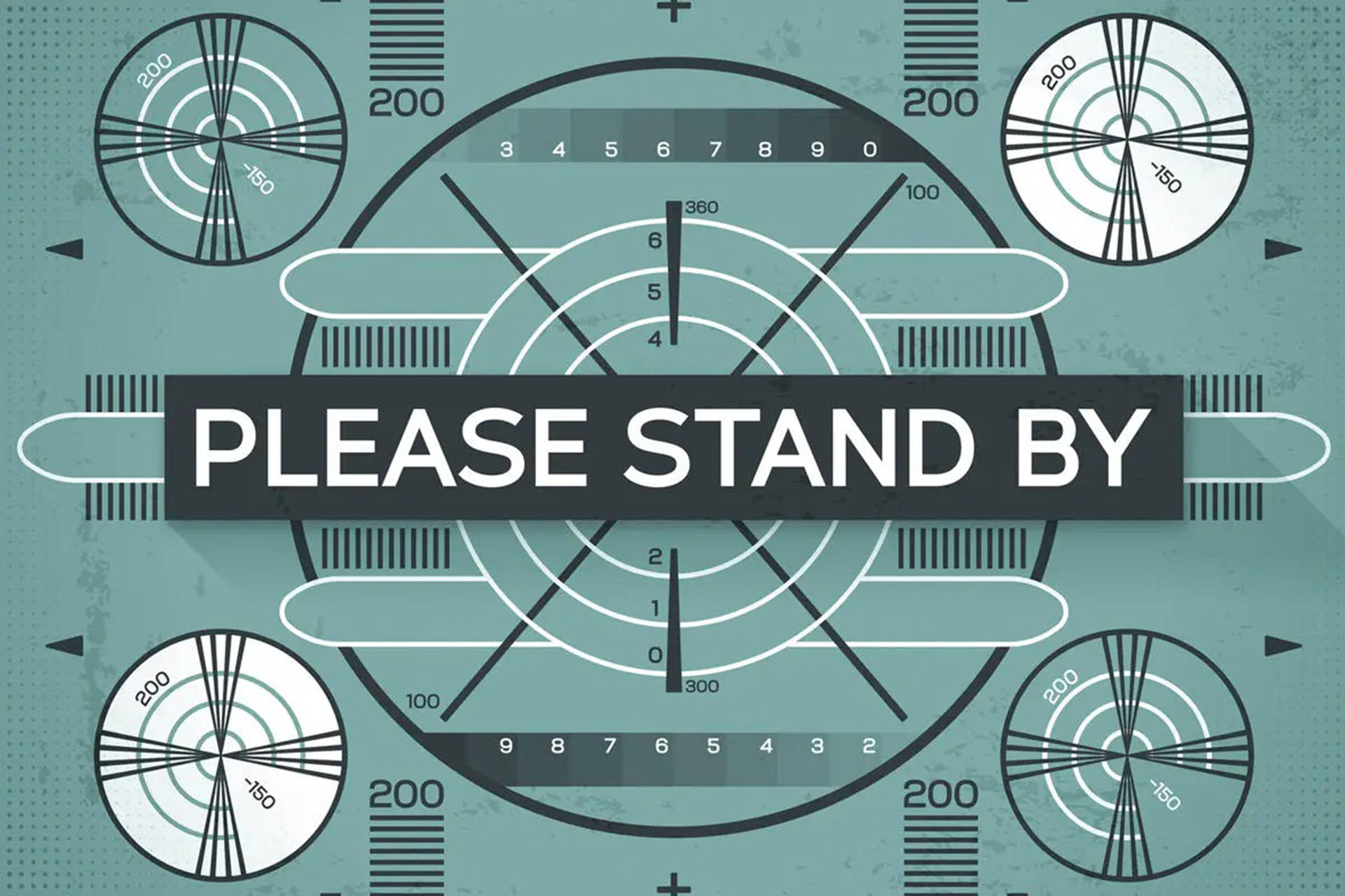 Vintage "Please Stand By" Display Screen Wallpaper