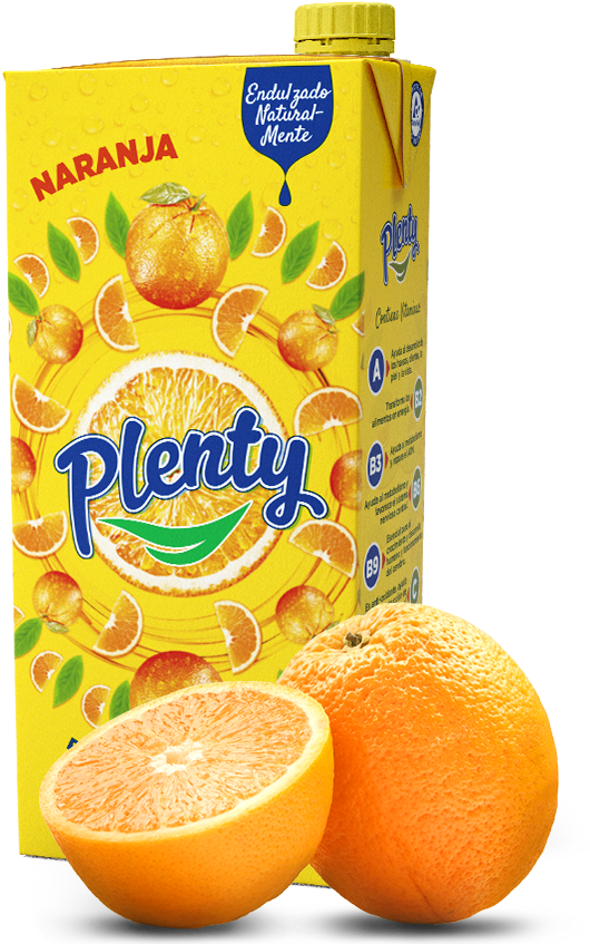 Plenty Orange Juice Packand Fresh Oranges PNG