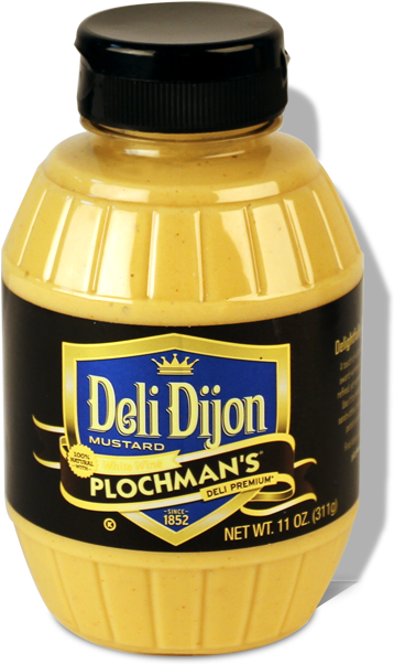 Plochmans Deli Dijon Mustard Bottle PNG