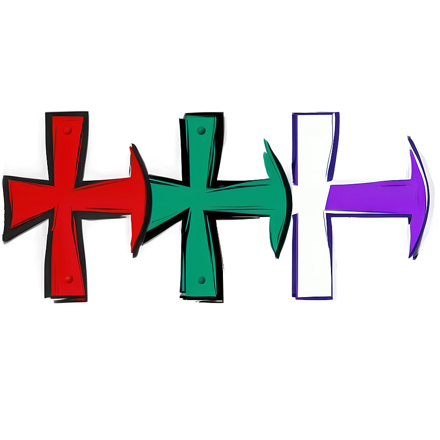 Plus Sign In Different Colors Png 05252024 PNG