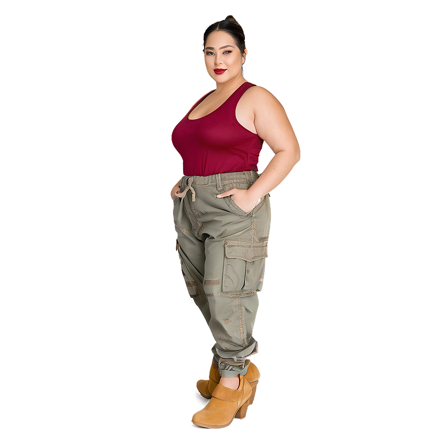 Plus Size Cargo Pants Png 06132024 PNG