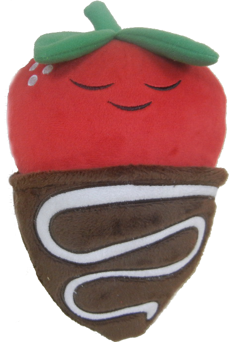 Plush Chocolate Covered Strawberry Toy PNG