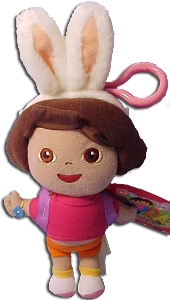 Plush Doll With Bunny Ears PNG
