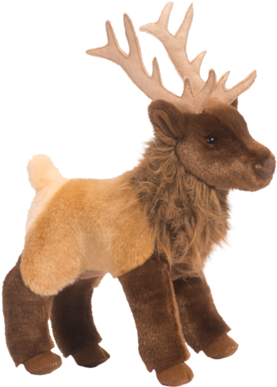 Plush Elk Toy Standing PNG