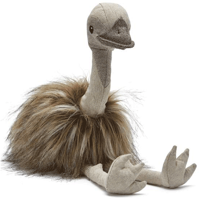 Plush Emu Toy Sitting PNG