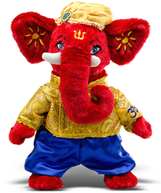 Plush Ganesh Doll Traditional Attire PNG