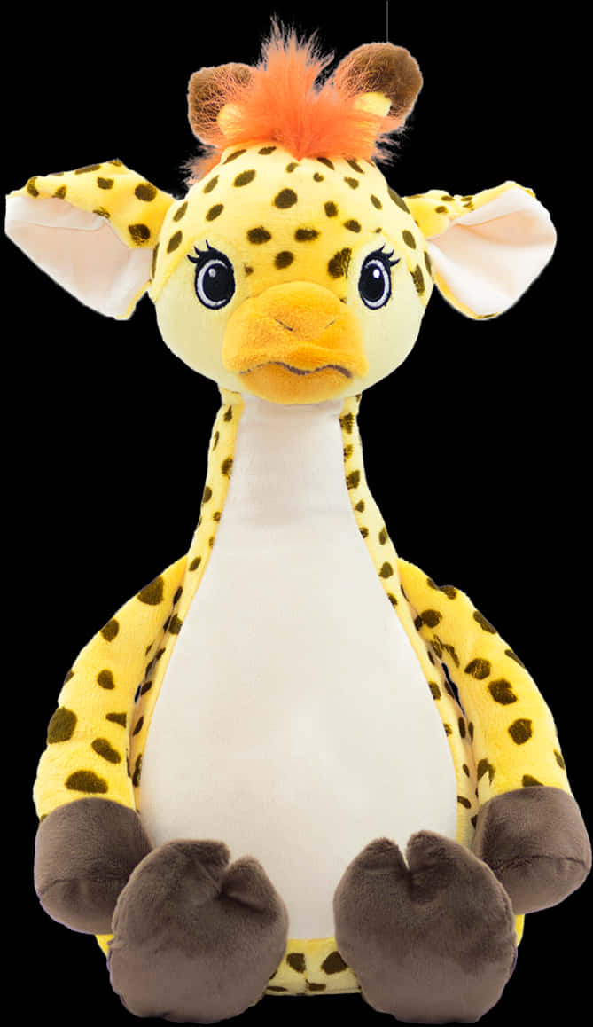 Plush Giraffe Toy Isolated PNG