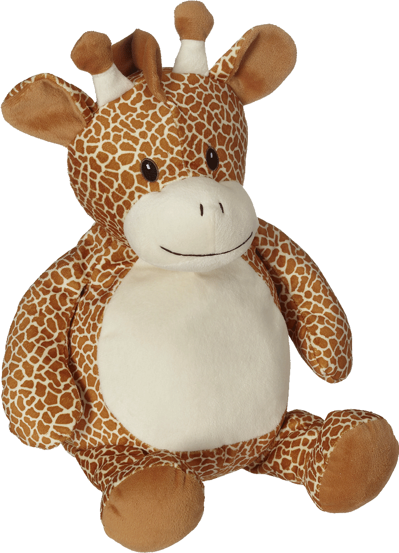 Plush Giraffe Toy Sitting PNG